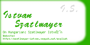 istvan szatlmayer business card